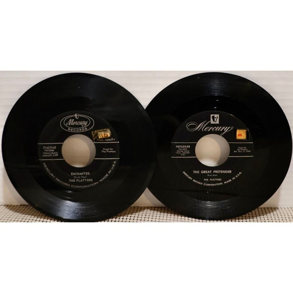 The Platters 45 RPM Lot The Great Pretender Mercury Vocal Group R&B 1950s